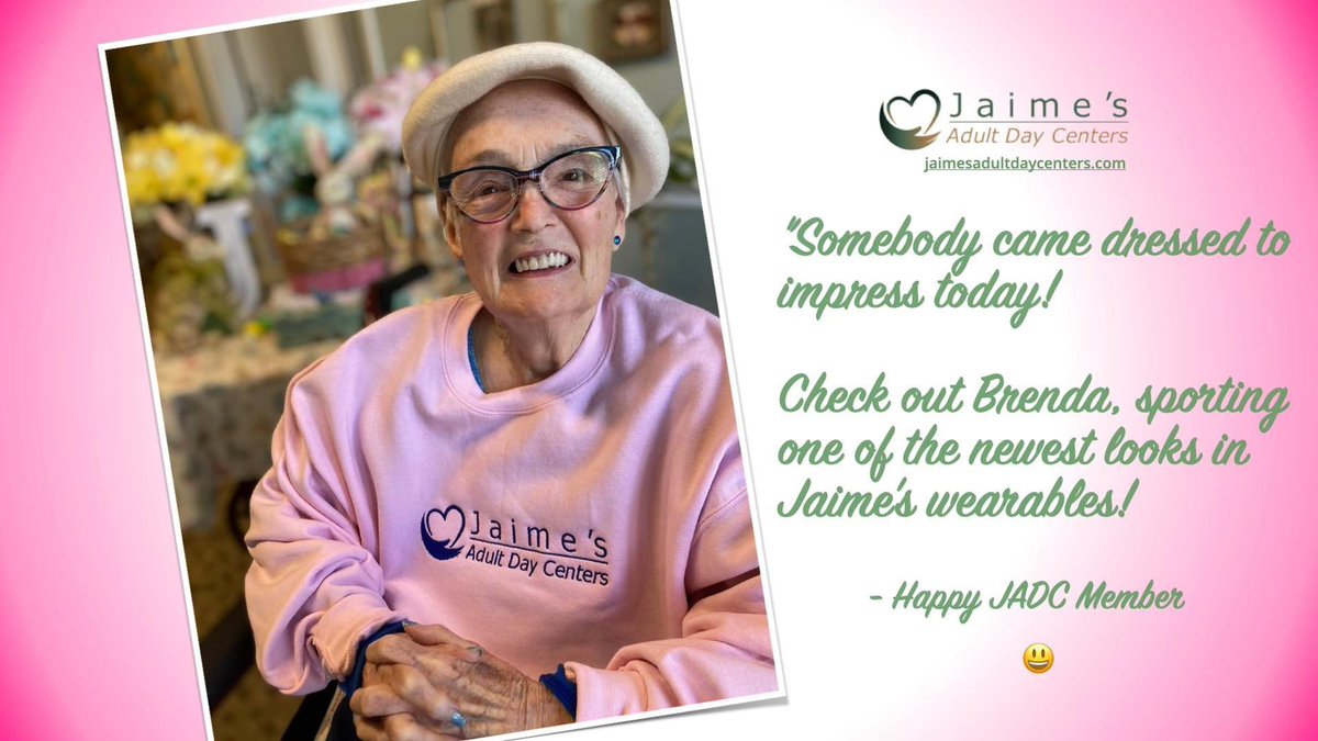 See who is sporting the latest fashion statement at Jaime's Adult Day Center! Brenda, you look fabulous 🤩
#lutzfl #memorycare #seniorcare