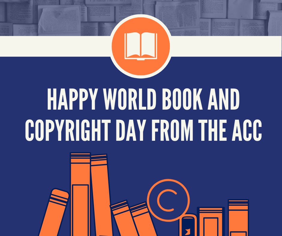 The ACC wishes everyone a happy World Book and Copyright Day!

UNESCO's World Book and Copyright Day is a celebration to promote the enjoyment of books and reading. 

Check out our Introduction to Copyright in Australia factsheet: copyright.org.au/browse/book/AC…