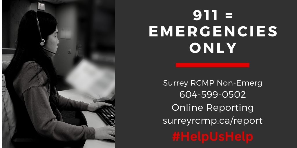 #MakeTheRightCall! You should call 9-1-1 when someone’s health, safety, or property is in jeopardy or a crime is in progress. Otherwise, call our non-emergency line at 604-599-0502 or consider filing an online report: ow.ly/Mn3f50RjtWY