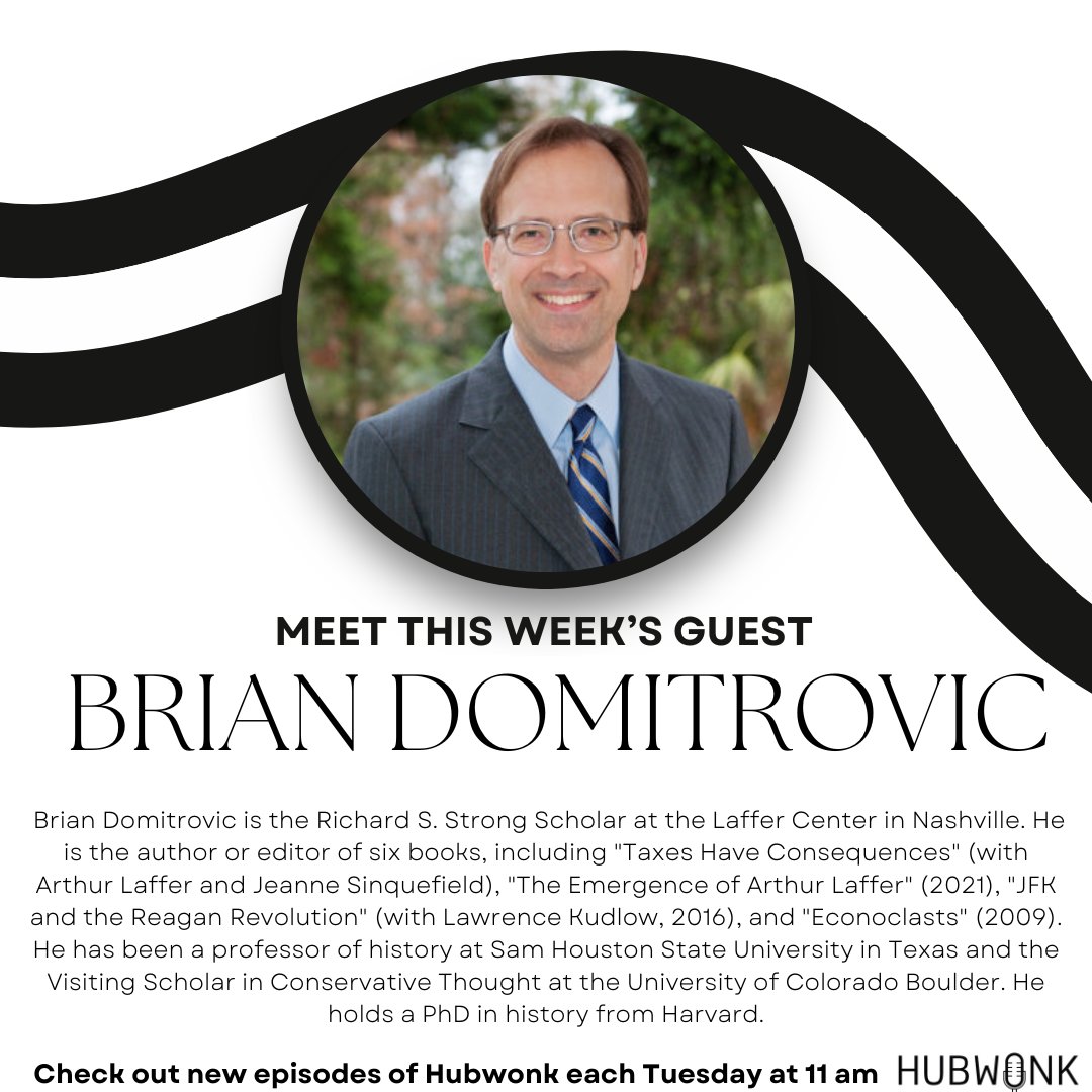 Tune in tomorrow to the latest episode of Hubwonk featuring Brian Domitrovic!