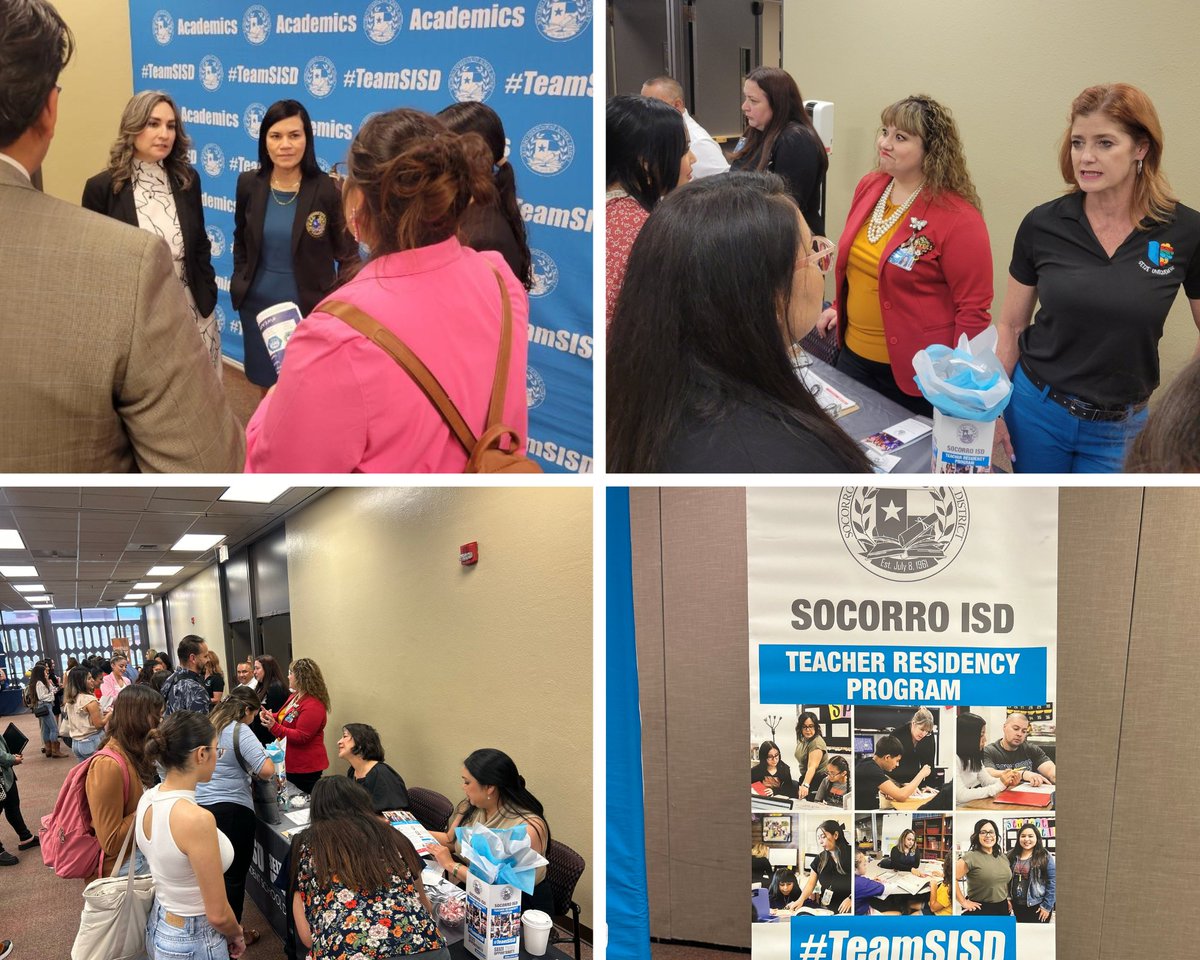 #TeamSISD Human Resources representing SISD at the @UTEP Residency Information Fair. 🧑‍🏫🍎🤓#SeizeYourOpportunity