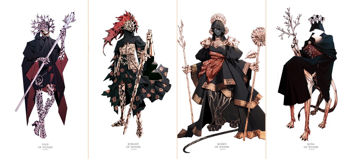 Suit of Wands COMPLETE Pick one to kiss, one to kill, one to marry