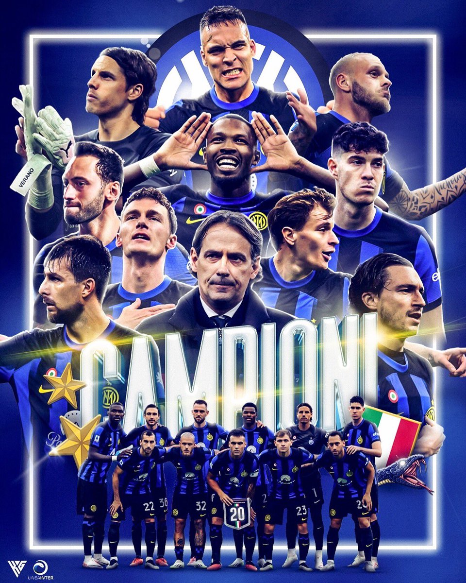 linea_inter's tweet image. SIAMO CAMPIONI D’ITALIAAAAAAA 

🏆2️⃣0️⃣⚫️🔵⭐️⭐️

#MilanInter #DerbyMilano #SerieA