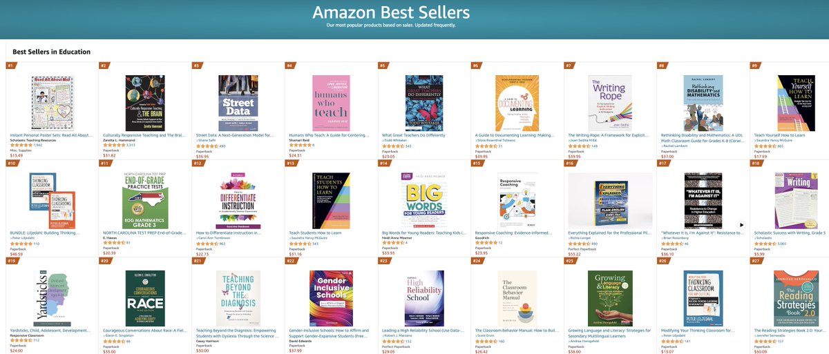 AndreaHonigsfel's tweet photo. ๐๐๐Thank you to everyone, who is helping my recently published @HeinemannPub Growing Language and Literacy book (still on preorder on amazon but available here: https://t.co/MYW9tSTjxZ) make it to the top 25 chart on Amazonโค๏ธโค๏ธโค๏ธ https://t.co/pd77QuJnf2