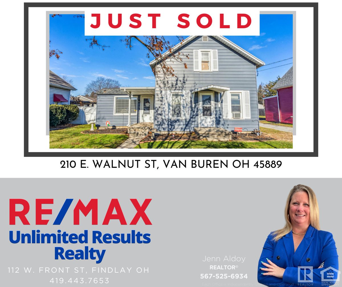 𝗖𝗼𝗻𝗴𝗿𝗮𝘁𝘂𝗹𝗮𝘁𝗶𝗼𝗻𝘀, 𝗝𝗲𝗻𝗻 on your CLOSING! 👏🎉🎊

If you are looking for an Agent to represent you, visit her website at: JenniferAldoy.Remax.com

#realestate #remax #remaxagent #CMN #northwestohio #ohiorealestate #sold #closing