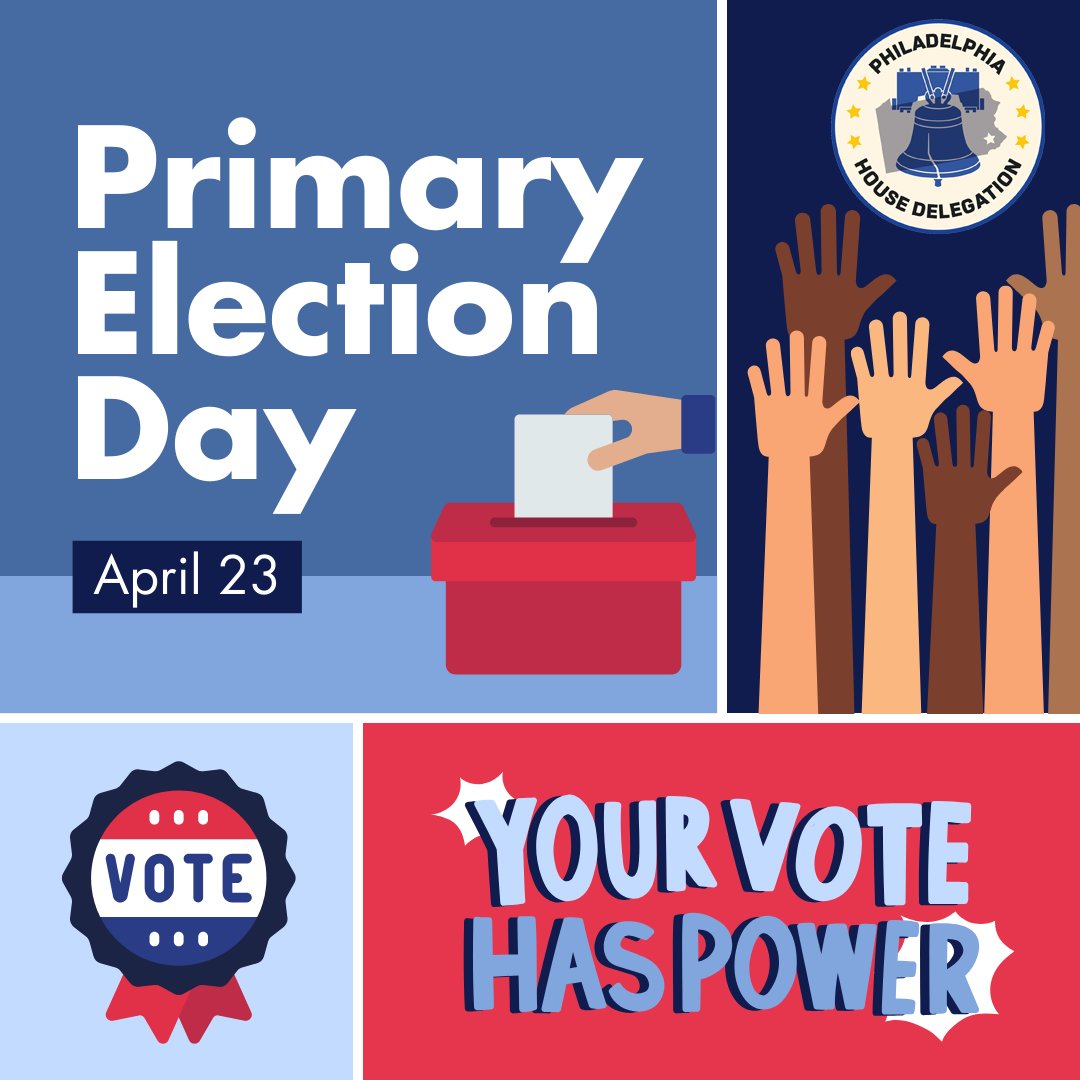 What's your plan to #VOTE? Polls are open until 8 p.m. so be sure to make your voice heard with your vote. ☑️ Find your polling place: atlas.phila.gov/voting ☑️ Take your mail-in ballot to a dropbox (DON'T MAIL IT!): vote.phila.gov/ballot-drop-off ☑️ Rock that 'I VOTED' sticker!