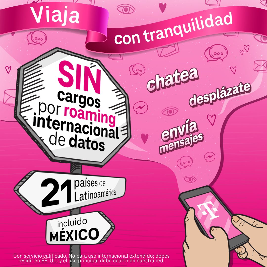 PSA: <a href="/TMobile/">T-Mobile</a> tiene cobertura extendida y llamadas a México y Canadá sin cargo adicional 😎 ms.spr.ly/6012YGeVa

#TeamMagenta