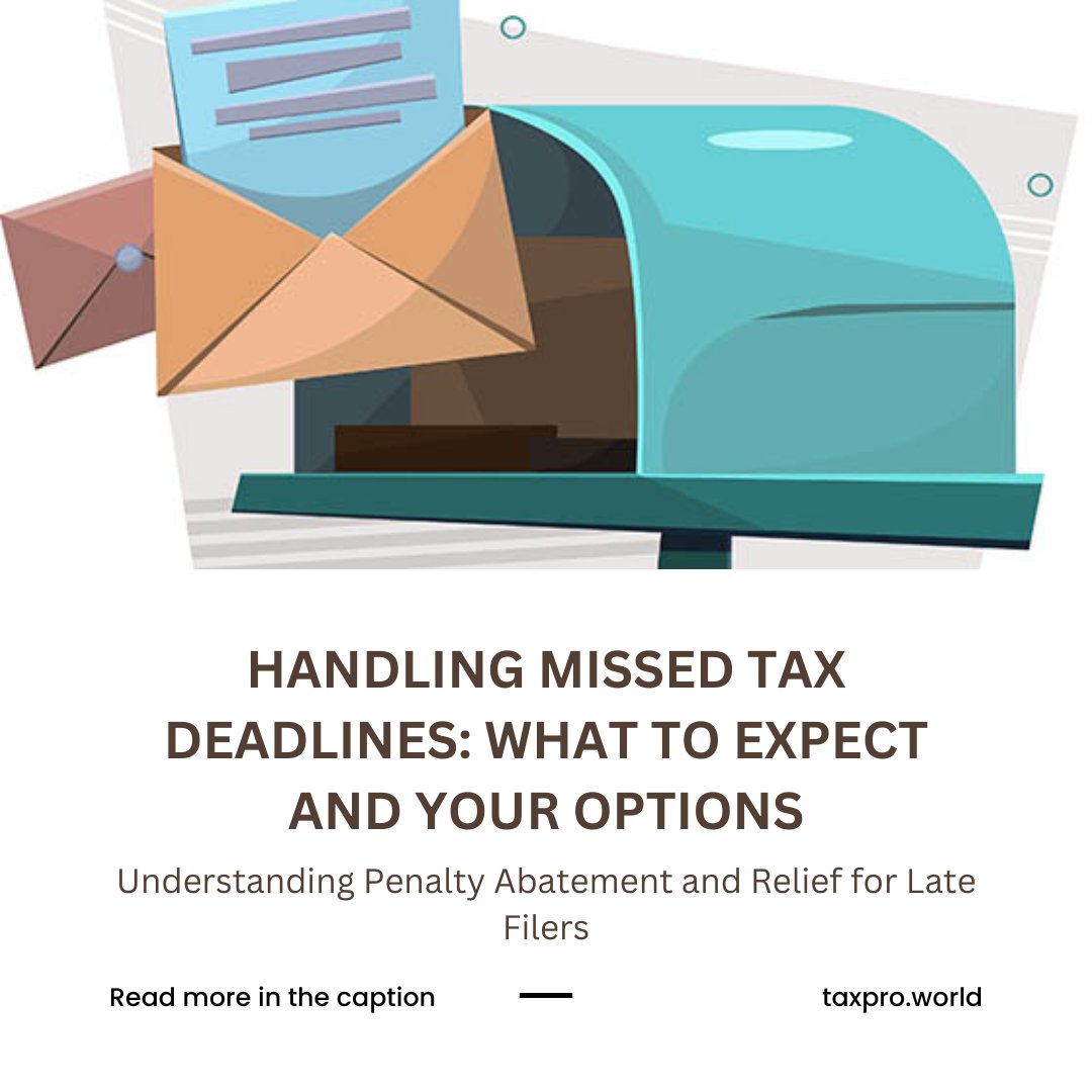 ⏰ If you missed the federal income tax filing deadline, expect a bill from the IRS. But there's hope! You may qualify for penalty relief if you can show reasonable cause for the delay. Explore your options and contact us for guidance on resolving tax issues. #IRS #TaxRelief