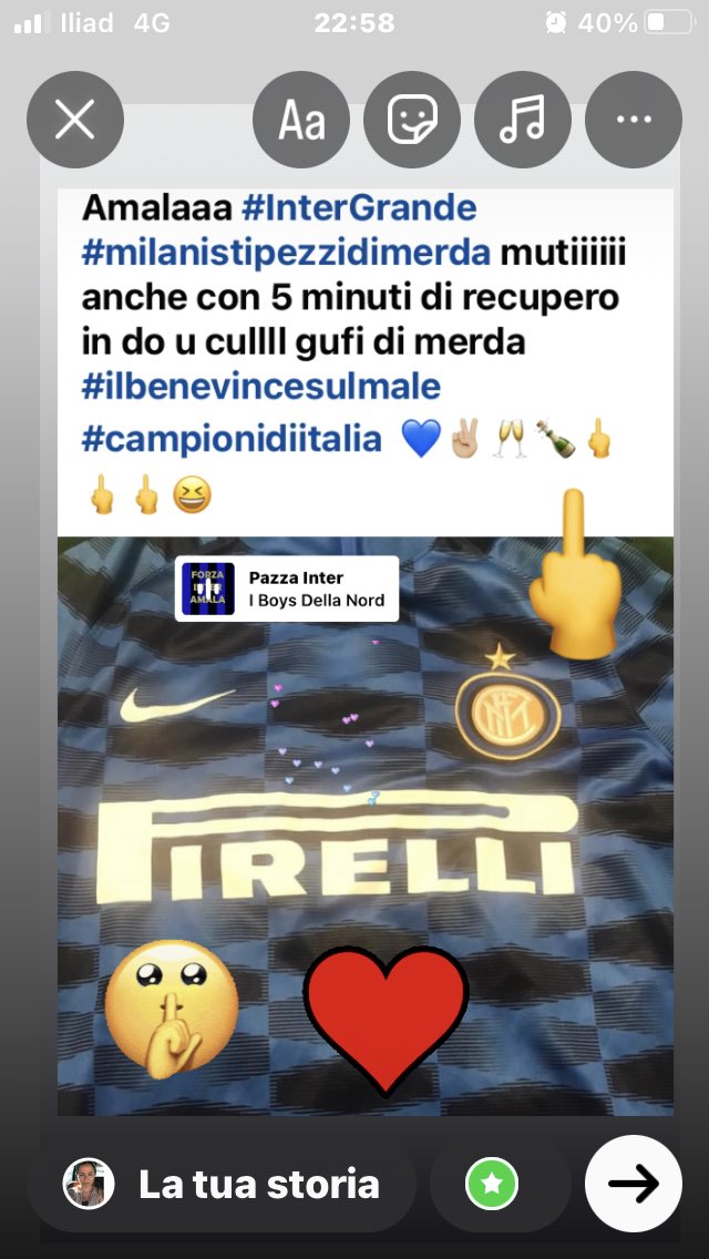 pumadolce's tweet photo. #milaninter  #milanosiamonoi #lalombardiasiamonoi #inter 🖕✌🏼💋💙🍾🥂🥂🥂🤗😆 https://t.co/SoceIYIVeN