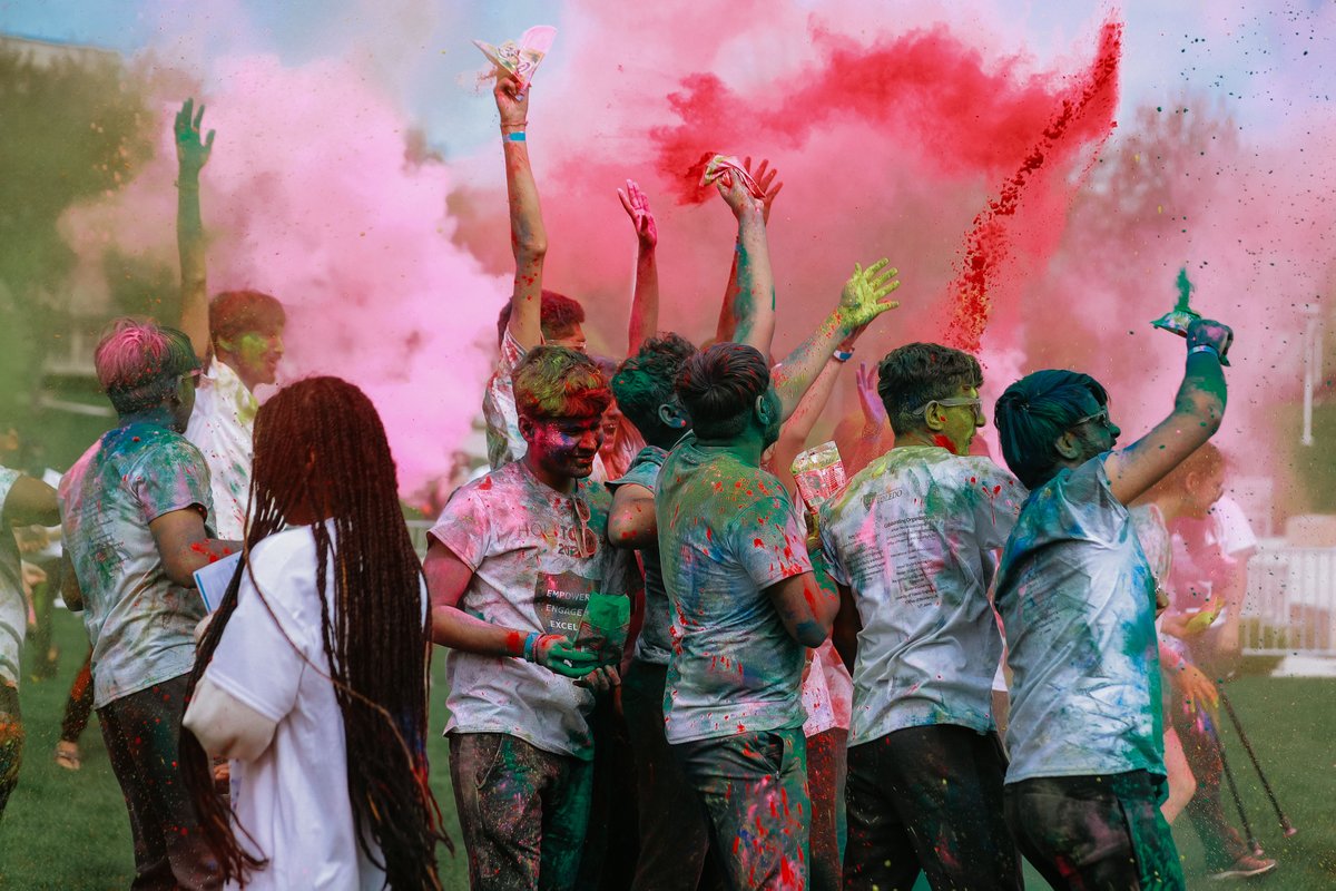 It was an extra colorful 419 Day while campus celebrated Holi, the Hindu festival of colors, love and spring.