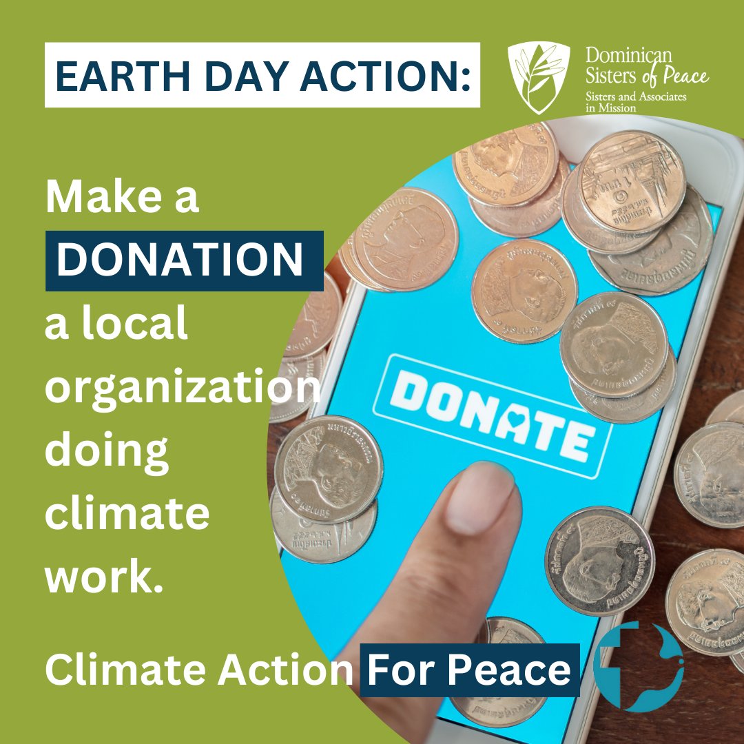 Communities that are experiencing the biggest impacts from climate change need our support to adapt. Make a donation to to support a local charity as they equip people to weather the impacts that climate change is bringing. #ClimateActionForPeace