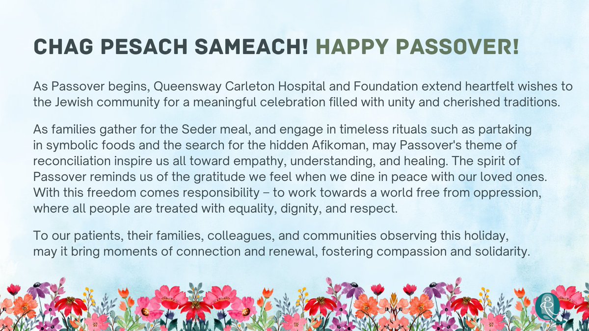 Wishing the Jewish community a meaningful Passover celebration filled with unity & cherished traditions. May the theme of reconciliation inspire empathy, understanding & healing. May it bring moments of connection & renewal, fostering compassion & solidarity. Chag Pesach Sameach!