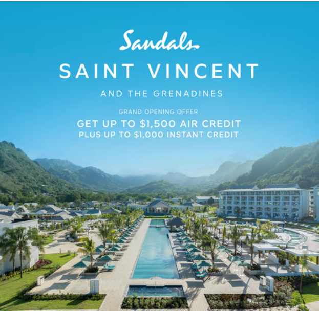 Uncover the wonders of Saint Vincent and The Grenadines where ocean blues meet lush greens to form a backdrop for your next greatest adventures at Sandals® Saint Vincent & Enjoy up to $1,500 Air Credit and $1000 Instant Credit. To learn more, go to: gotravelleaders.com