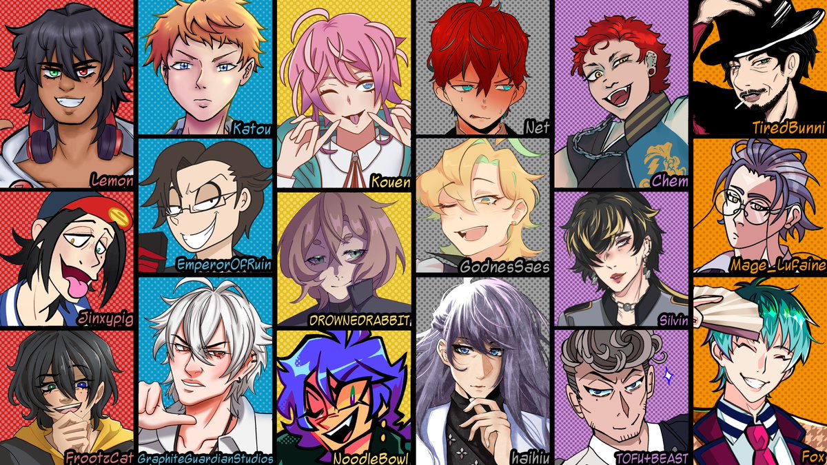 Have you seen our new header image? Check out all this talent involved in the #HOODSTAR_EN project!
#hypmic #ヒプノシスマイク