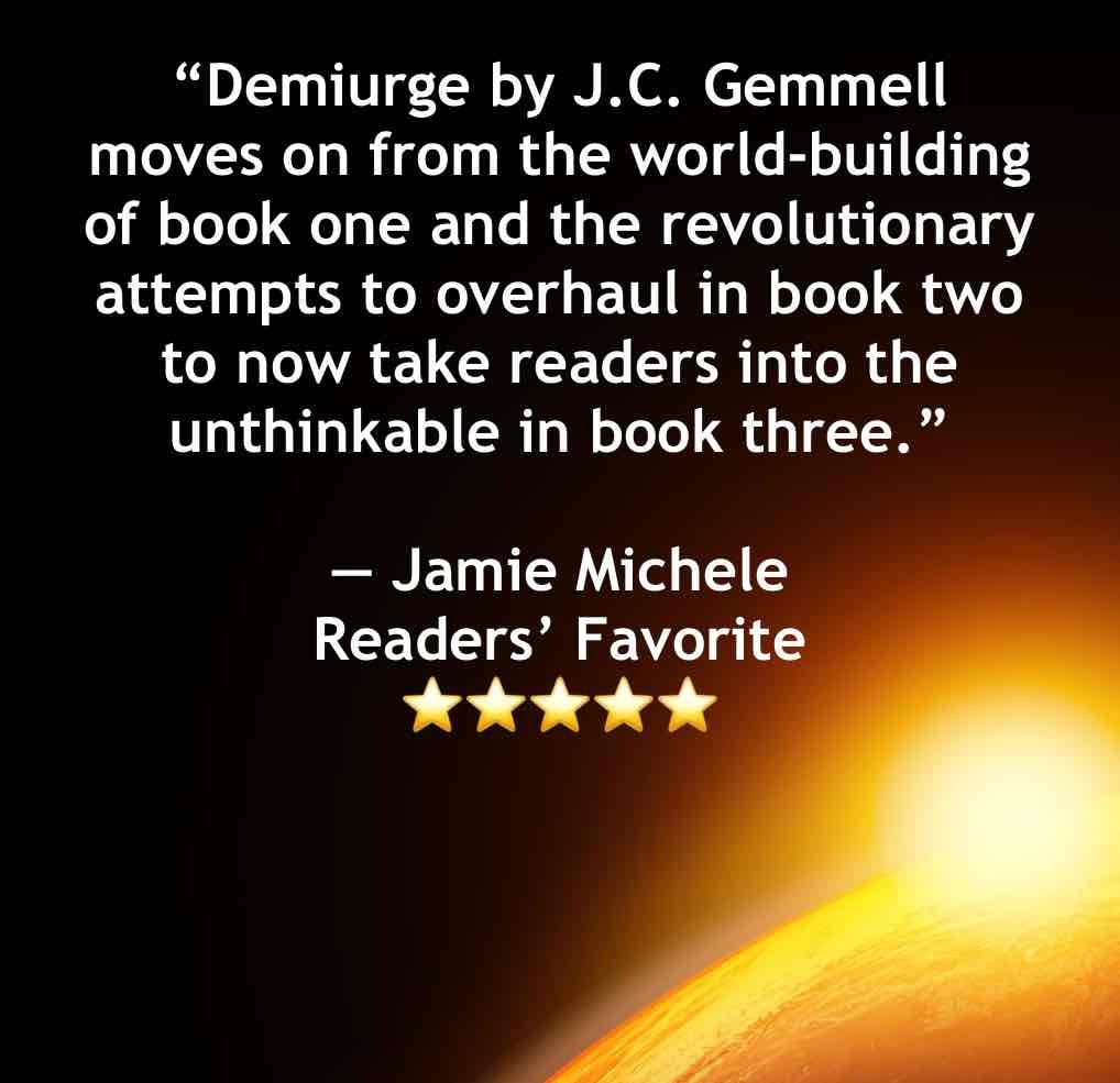 Desperate people will do anything to survive. Could a new god be enough to save them? Demiurge jcgemmell.com/LD #scifi