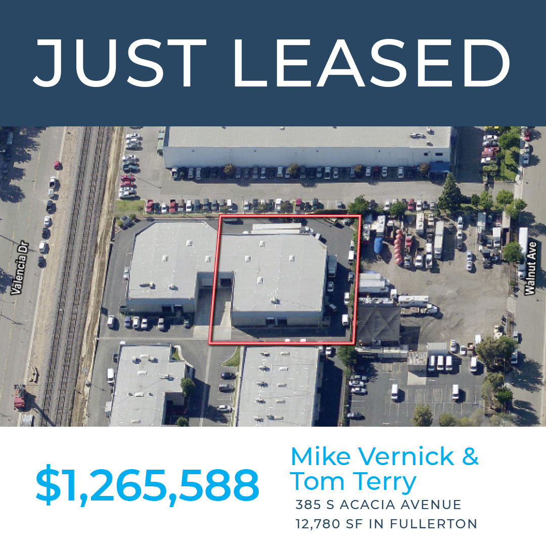 Mike Vernick & Tom Terry repped the landlord in a $1.265M lease of this 12,780 SF Fullerton building. Congrats! 

#voitrealestate #crebroker #realestate #commercialrealestate #socalrealestate #californiarealestate #commerciallease #industrial #landlordrepresentation #sior #ccim