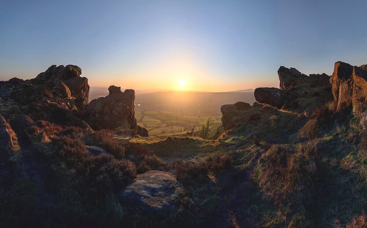 Sunset from the Roaches, Staffordshire.