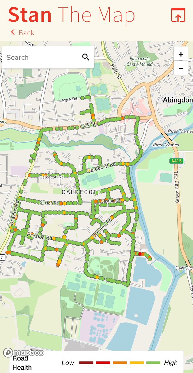 My friend Robin is riding his bike around South Abingdon to try out @Stanthe_app with great results… @OxfordshireCC Good luck with #VisionZero #SaferRoads