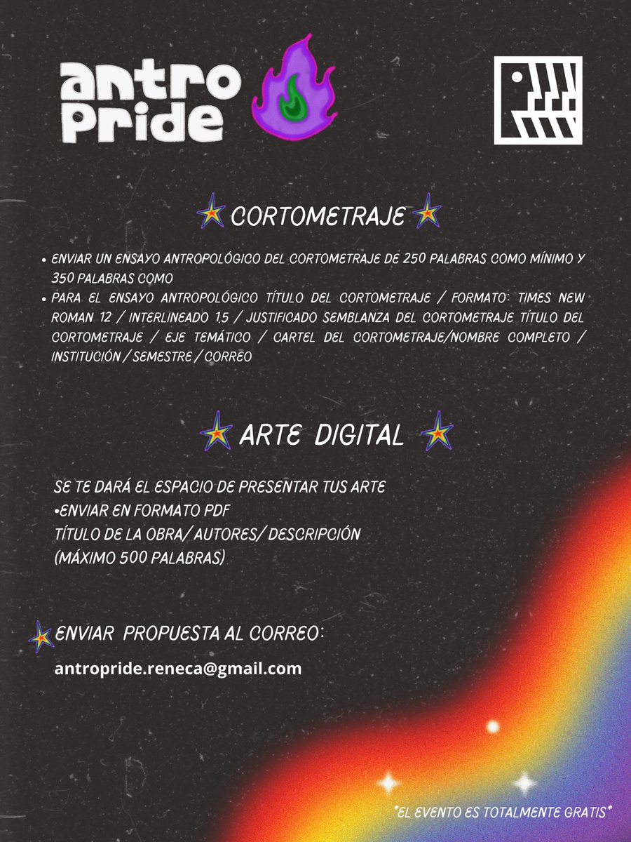 reneca_mx's tweet photo. Presentamos la convocatoria de un evento insignia de la Red Nacional De Estudiantes en Ciencias Antropológicas: El Antro-Pride 2024 🪩🏳️‍🌈🏳️‍⚧️ ¿Te gustaría participar? ¿Te gustaría presentar una ponencia?  ¡Revisa las bases para participar!  #lgbtq #antropology #méxico https://t.co/237CY7lVGK