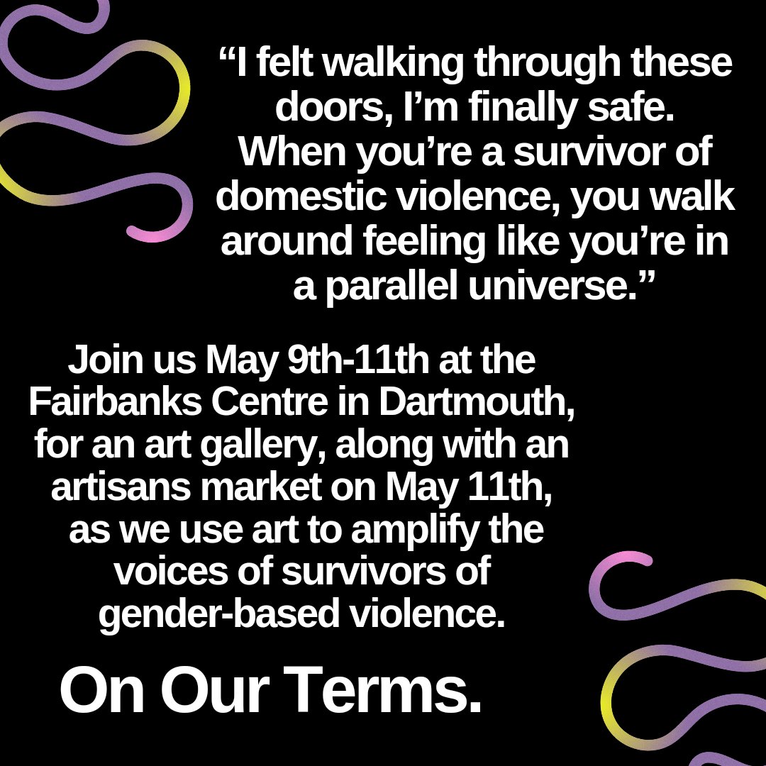 'I felt walking through these doors, I'm finally safe. When you're a survivor of domestic violence, you walk around feeling like you're in a parallel universe.' Please join us for the 'On Our Terms' art exhibit from May 9th to 11th, along with an artisans market on May 11th, at…