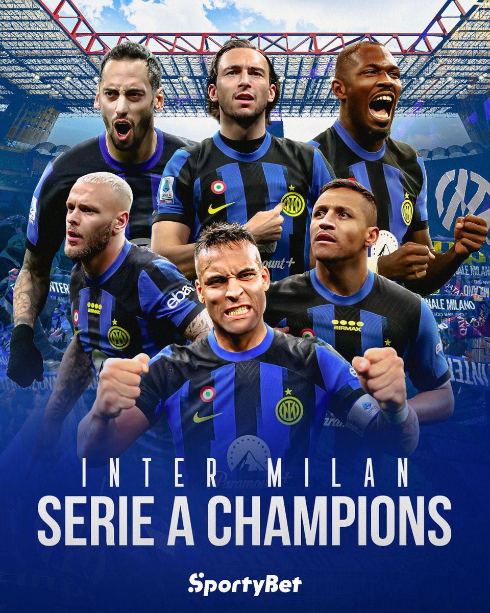 20th Scudetti for Inter Milan 🔵⚫ 2023/24 Serie A Champions! 🏆 #Intergalactic #SerieA #SportyBet