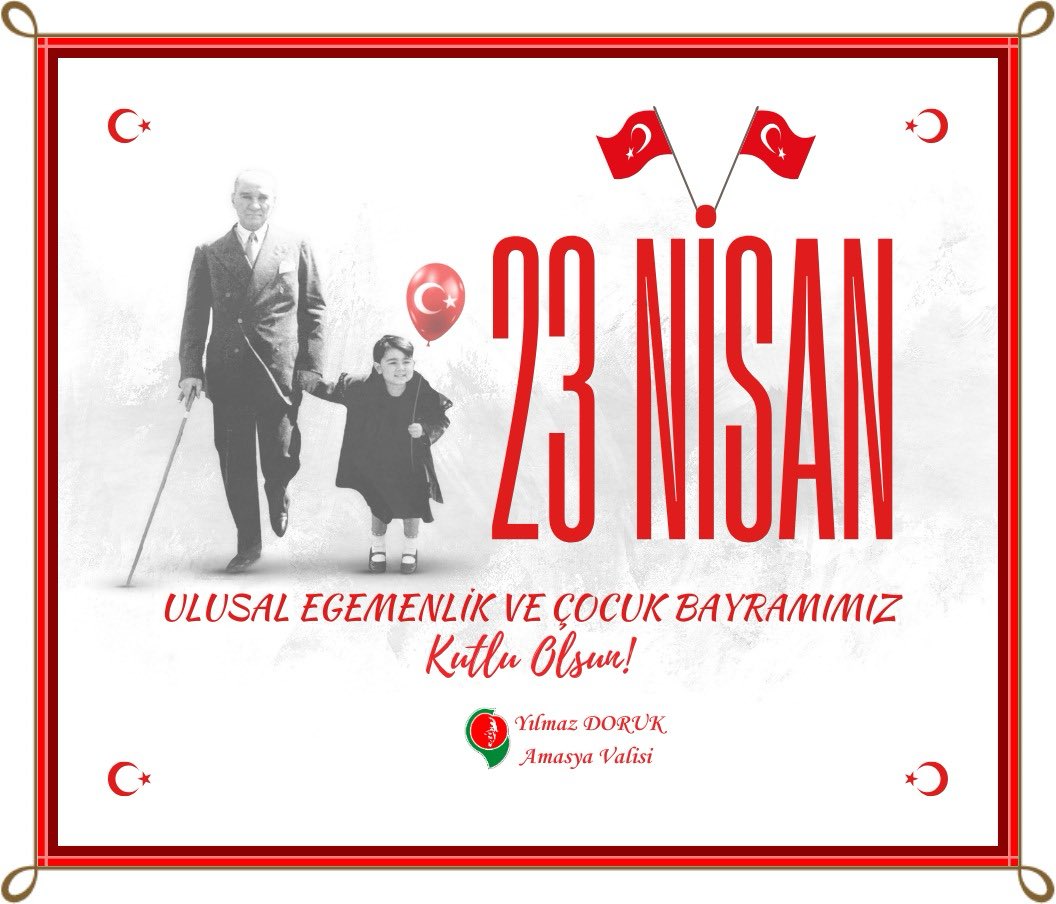 TBMM'nin açılışının 104. Yıl Dönümünde, geleceğimizin teminatı Çocuklarımız ile Milletimizin 23 Nisan Ulusal Egemenlik ve Çocuk Bayramı'nı kutluyor, başta Gazi Mustafa Kemal ATATÜRK olmak üzere, Aziz Şehitlerimizi ve Fedakar Gazilerimizi rahmet ve hürmetle yâd ediyorum. 🇹🇷