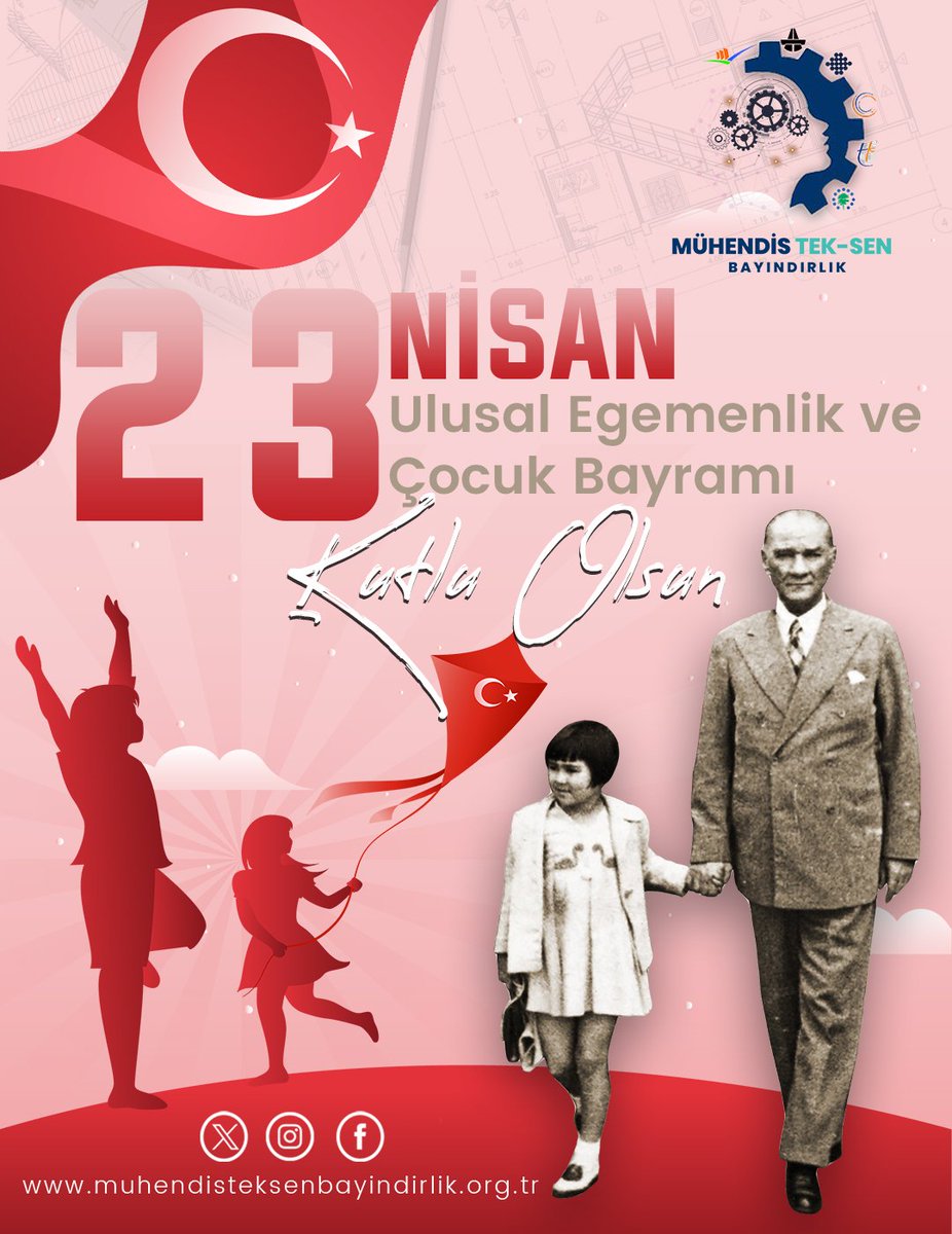 'Türkiye Büyük Millet Meclisi’nin Kuruluşu'nun 104. yıl dönümü ile '23 Nisan Ulusal Egemenlik ve Çocuk Bayramı'nı en içten duygularımızla kutluyoruz. Gelecek çocuklarımızın yüreklerinde filizleniyor!✨ #23NisanKutluOlsun #23NisanÇocukBayramı
