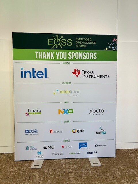 What an incredible week - it wouldn't have happened without the #EmbeddedOSSummit sponsors. Thank you to all of The Zephyr Project members that sponsored the event - a great time was had by all! @linuxfoundation @ZephyrIoT #ZephyrRTOS #ZephyrDevSummit