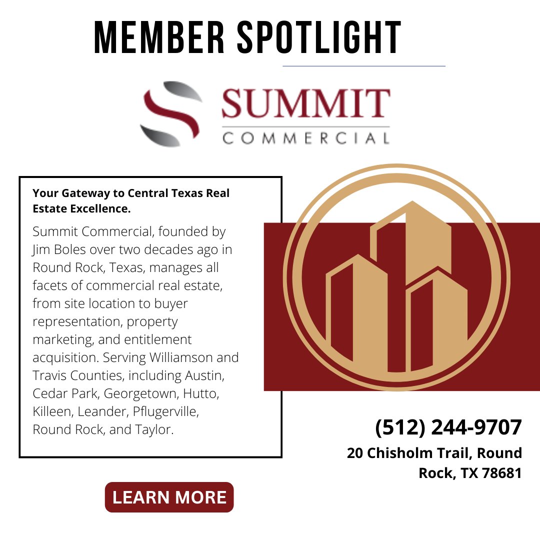 Russ Boles, Broker - Summit Commercial: Your Gateway to Central Texas Real Estate Excellence.

summit-commercial.com

#SummitCommercial #CentralTexasRealEstate #CommercialRealEstate #BrokerageExcellence #AustinRealEstate #RoundRock #CedarPark #GeorgetownTX #Hutto #Killeen