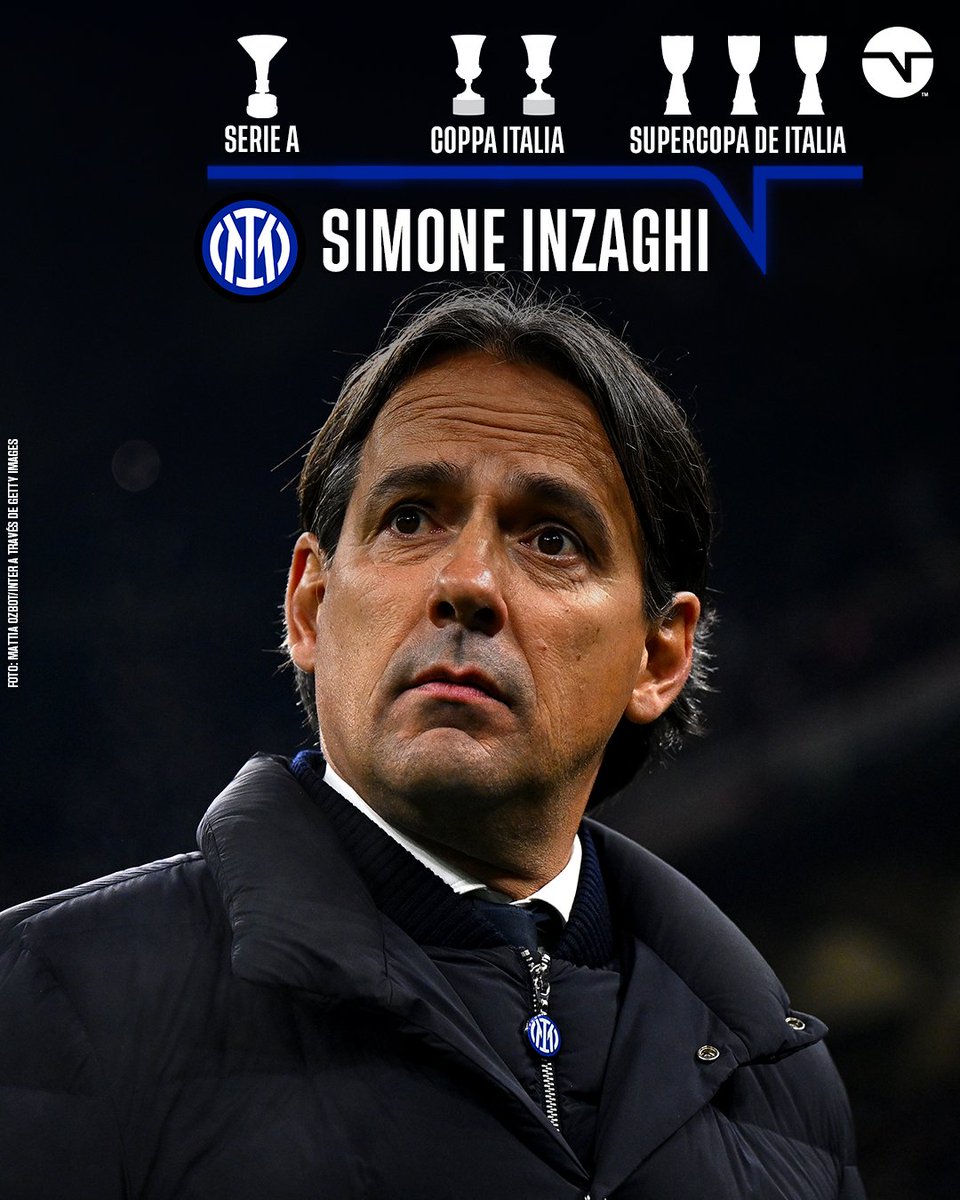¡La que le faltaba! 🔝 Simone Inzaghi le está regresando la grandeza al @Inter y por fin logró ganar la ansiada Serie A. 🏆🇮🇹
