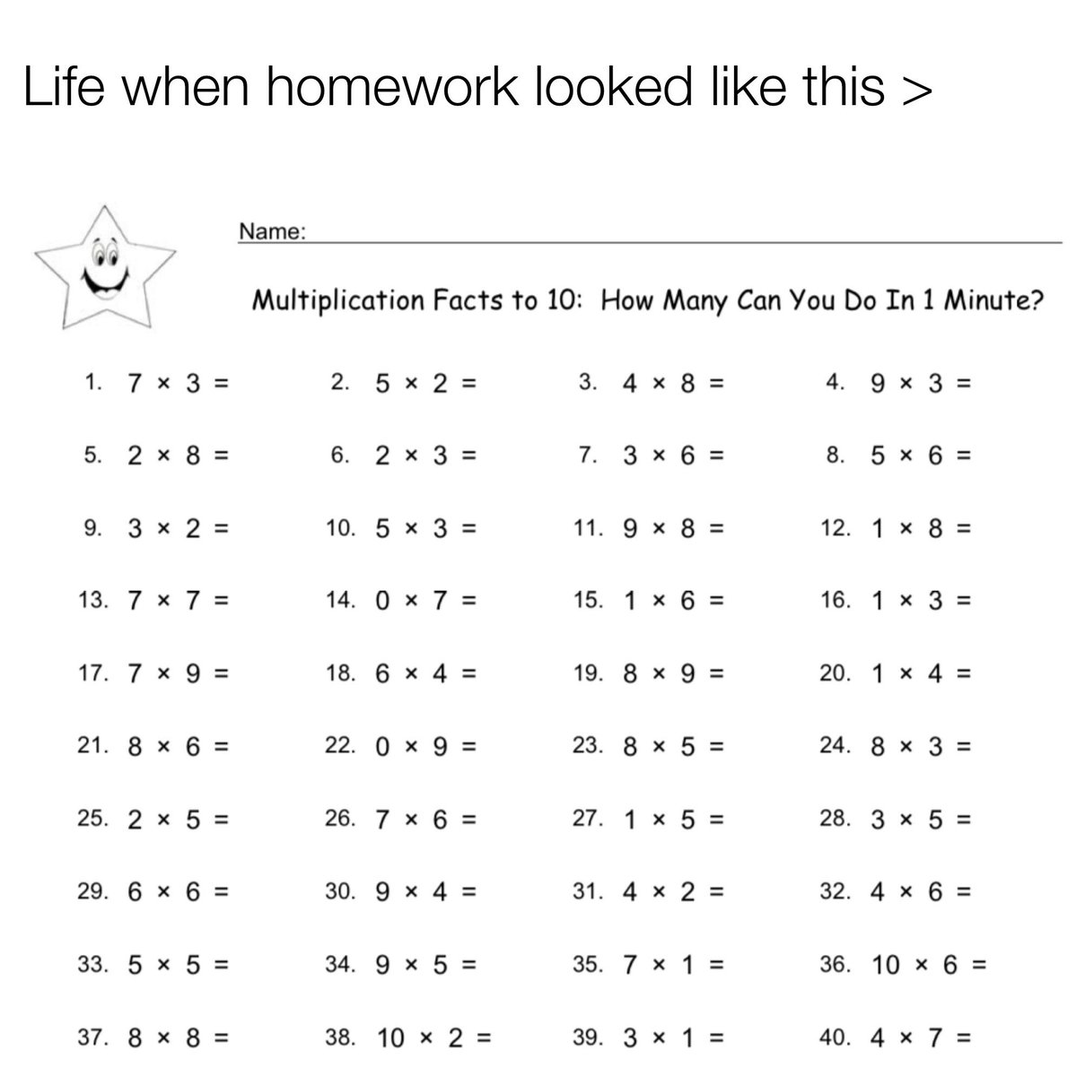 multiplication tables 🔛🔝!