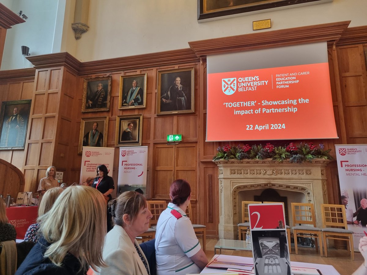 A very powerful conference at @QUBelfast today showcasing the true impact of partnership working by the School of Nursing & Midwifery and Patient Carer Education Partnership. Proper co-production at the heart of education&healthcare crucial to improve patient experience &outcomes