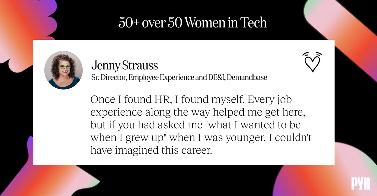 🎉 Join us in celebrating Jenny Straus, our Sr. Director of Employee Experience and DE&I, for being named on Pyn's inaugural 50 over 50 Women in Tech list! 👩‍💻 Learn about Jenny's journey into HR and explore the lineup of powerhouse women on the list: 👉 bit.ly/3xGj1B2