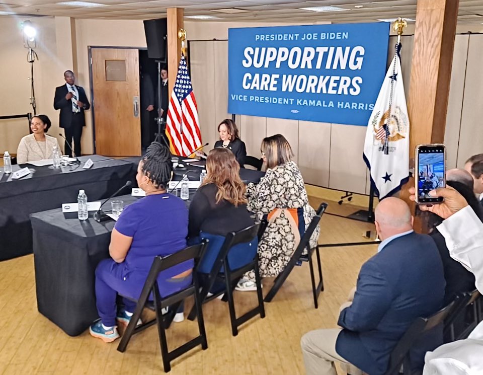 I joined @VP Harris in La Crosse, WI today for the Biden Administration's announcement on their efforts to improve nursing home safety and access to high-quality care for our seniors.