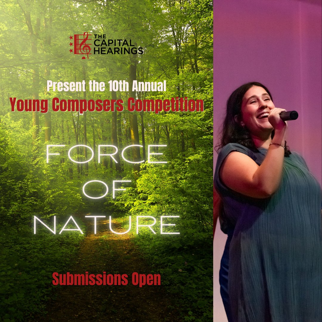 Happy #EarthDay!🌿🎶 Calling all composers! 🌪️ Submissions are OPEN for The Capital Hearings 2024 Young Composers Competition. This year's theme: "The Force of Nature." 🌊✨ Learn more at thecapitalhearings.com/competition
#ForceOfNatureCompetition #YoungComposers