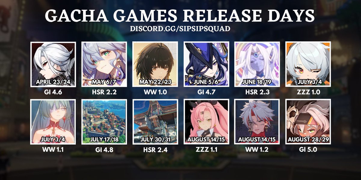 SipSipStefen's tweet photo. - PATCH DAYS AND RELEASE DAYS -
The road to Natlan is filled with a ton of updates and releases. 
I don’t know how I will be able to play all these games and keep up?!?

Which are you going to stick with?
#HonkaiStarRail #Hoyoverse #WutheringWaves https://t.co/Rp2RL0qftf