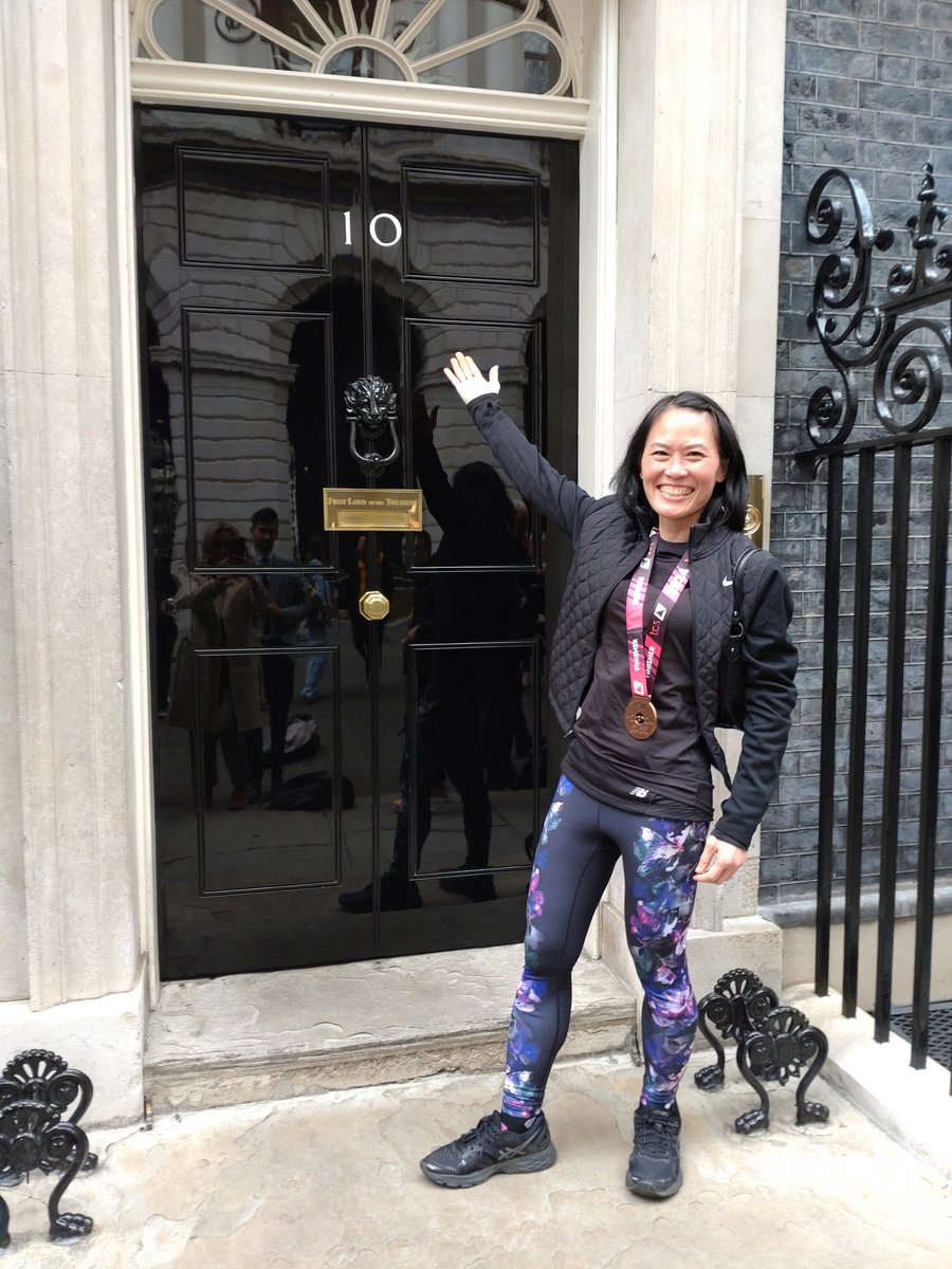 AiLyn_Runner's tweet image. It was an honour to run the Downing Street #parkrun no. 1 (and only!)😀

Thank you parkrun for the amazing experience, congrats on 20 years of bringing joy &amp;amp; health benefits to many people's lives!

I was most excited at meeting Larry the #cat 😻

#loveparkrun #ukrunchat