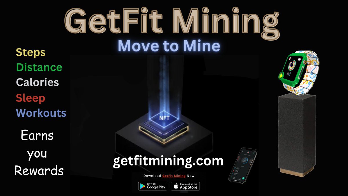 GetFit your Fit on with GetFit Mining! Earn Rewards for normal daily activities by mining today! #fitness #gym #workout #fitness #fit #motivation #health #lifestyle #FitnessGoals #NFTs #gymlife #NFTCommunity #Bitcoin