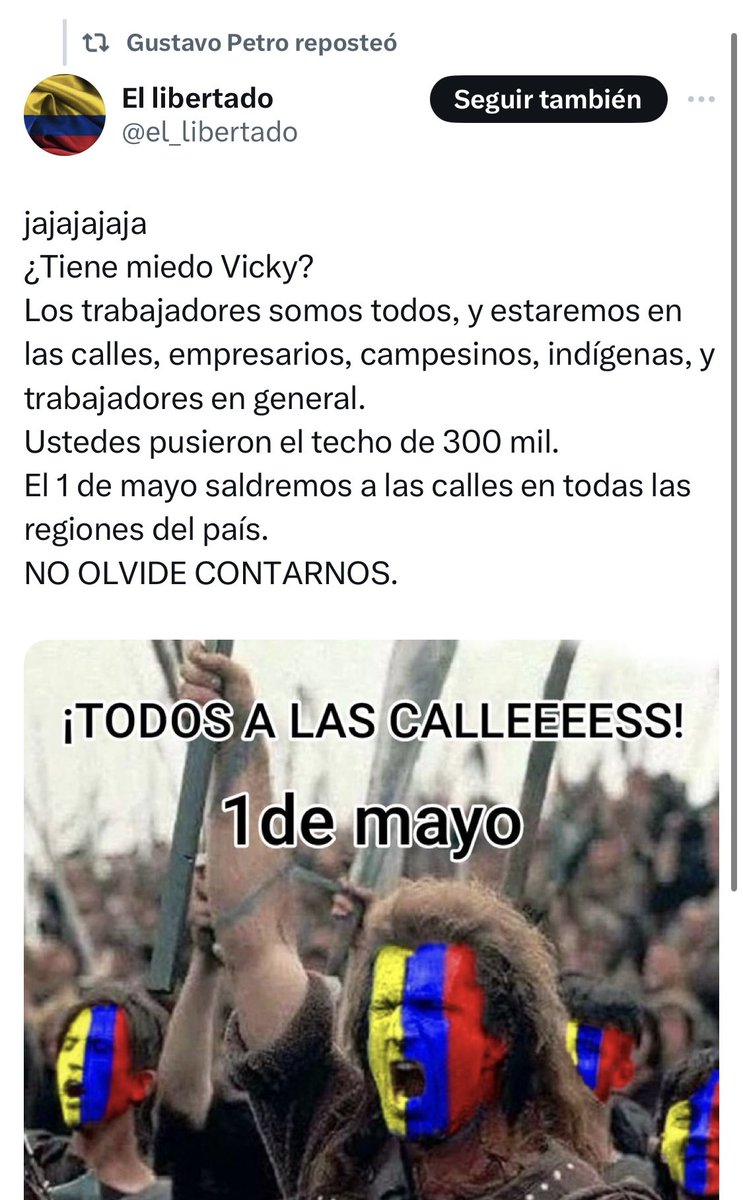 VickyDavilaH's tweet image. Le respondo a su RT presidente Gustavo Petro: NO TENGO MIEDO. NO LE TENGO MIEDO @petrogustavo