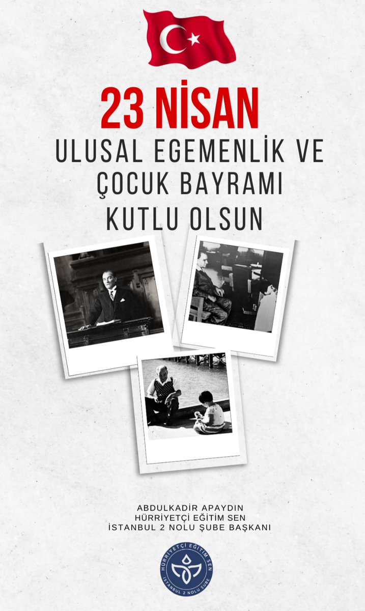 Türkiye Büyük Millet Meclisi’nin açılışı ve Ulu Önder Mustafa Kemal Atatürk’ün çocuklara armağan ettiği, 23 Nisan Ulusal Egemenlik ve Çocuk Bayramımız kutlu olsun! 💙 #23Nisan