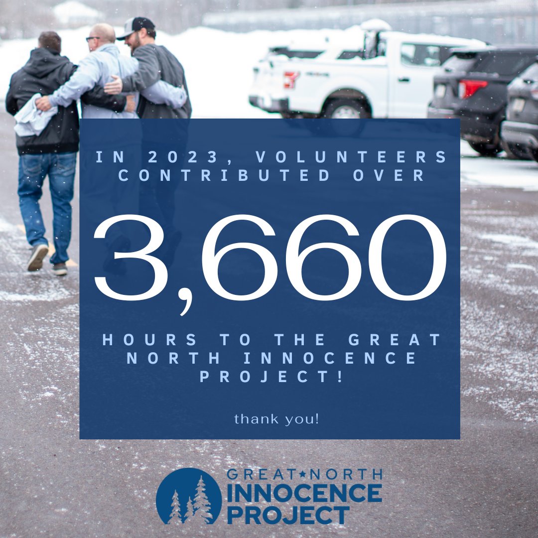 💕The Great North Innocence Project is enriched by the gifts of time & generosity given by our community of volunteers. Volunteers are invaluable partners in advancing justice & freeing innocent people. #VolunteerAppreciationWeek