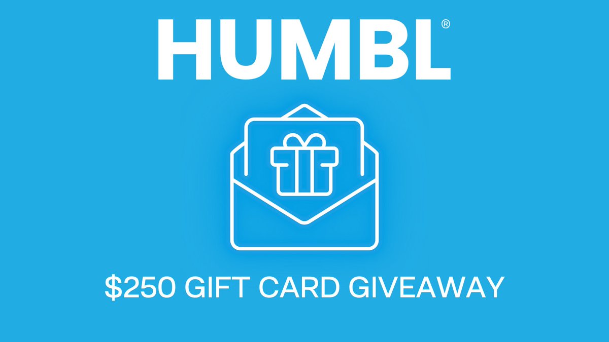 HUMBL $250 GIFT CARD GIVEAWAY To enter this giveaway, no purchase is necessary. Simply be a registered user on #HUMBL & follow the official HUMBL account. With just a few clicks, you'll be entered. Head over to HUMBL.com for more details!