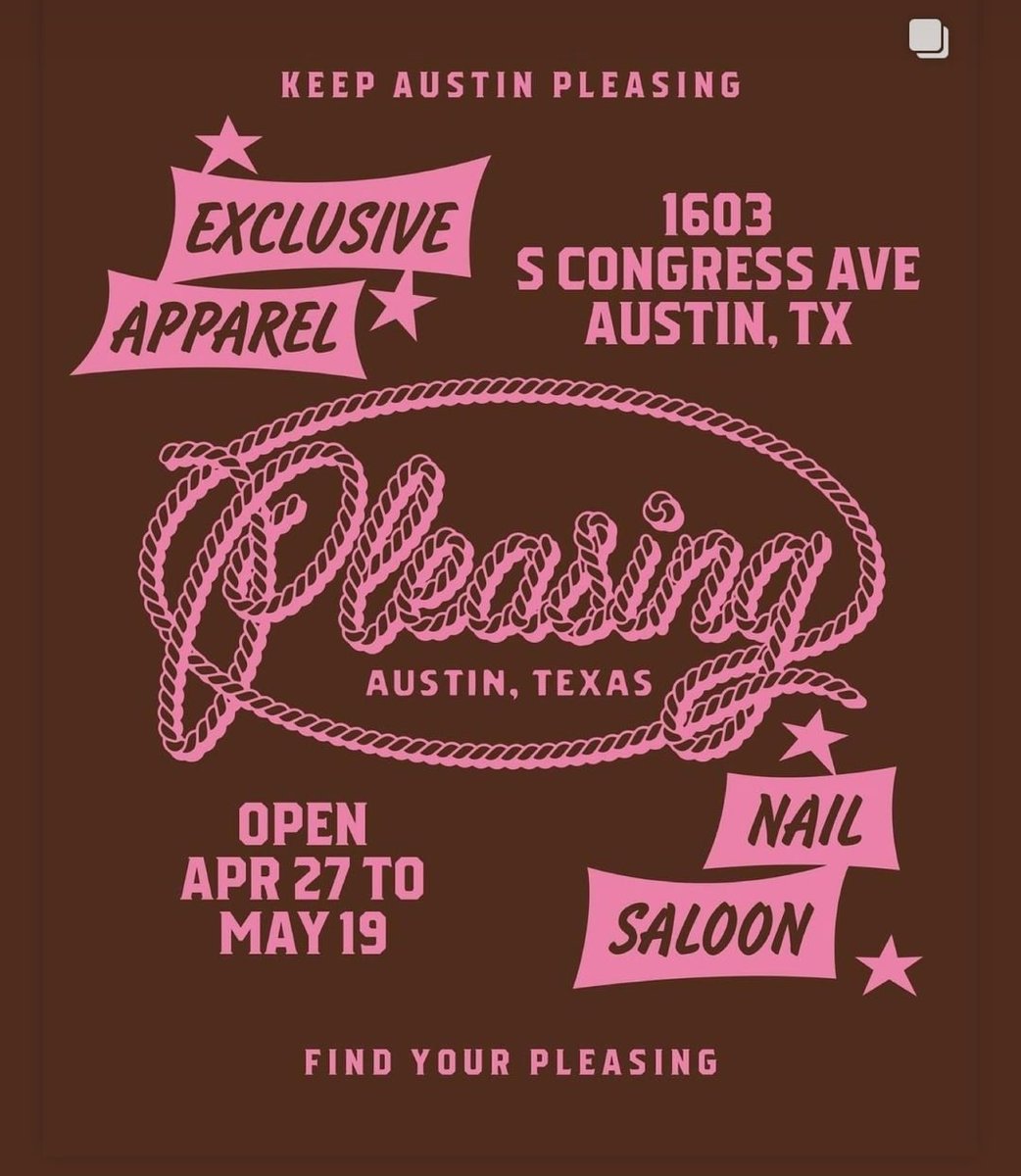 A New Pleasing nail saloon is opening in Austin, Texas on April 27th and will be open until the 19th of May. If you're there check it out! #HarryStyles