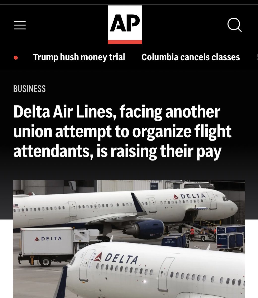 “Delta has become the leader in generating profits, and that means Delta flight attendants should be leading on pay and benefits, and they are not,” @FlyingWithSara said. @DeltaAFA apnews.com/article/delta-…