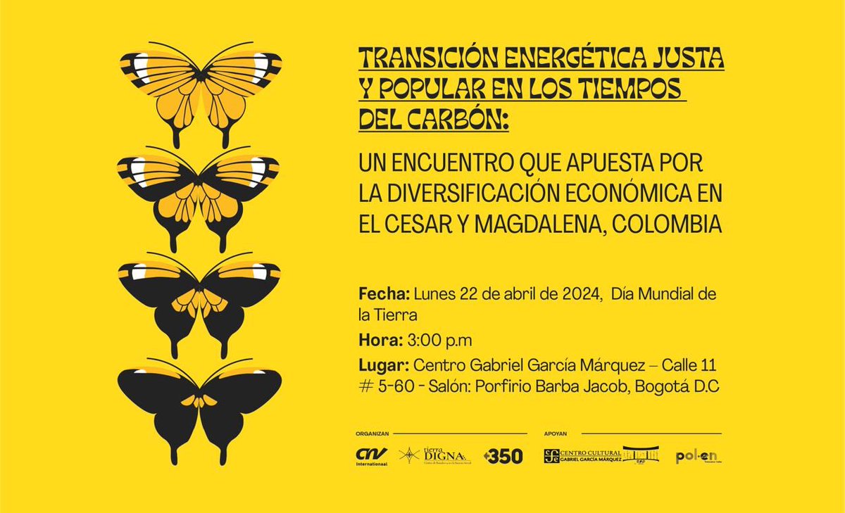 Estamos en vivo desde el Centro Gabriel García Márquez hoy 22 de abril #DíaDeLaTierra 🌎 hablando sobre #TransiciónEnergeticaJusta y popular en los tiempos del carbón 🗣️ 🔗 Conéctate a través de: fb.watch/rCwPgHRYte/