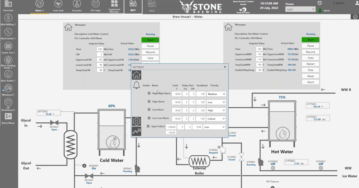 Improved #SCADA, #HMI & #MES for @StoneBrewing PROJECT SCOPE: 🔹 100,000 tags 🔹 44 screens, 60 Faceplate (Perspective) 🔹 4 clients 🔹 512 alarms 🔹 Hub & Spoke architecture 🔹 159 historical process tags See the #CaseStudy: inductiveautomation.com/resources/cust… #brewery #beer