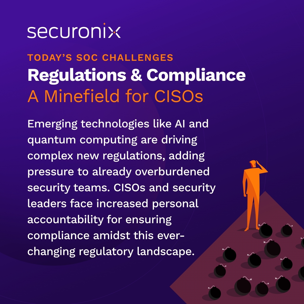 Are You Prepared to Navigate the Cybersecurity Regulatory Minefield? New technologies and the evolving threat landscape are driving complex regulations, adding pressure to overburdened security teams. The future of AI-Reinforced CyberOps arrives April 30th sc.securonix.com/u/v5a6YI