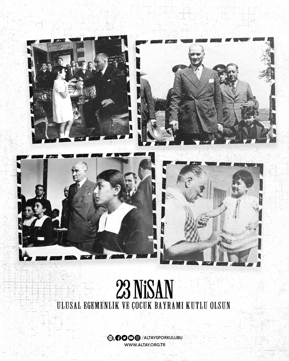 🇹🇷 Cumhuriyetimizin kurucusu Gazi Mustafa Kemal Atatürk tarafından geleceğimizin teminatı olan çocuklarımıza armağan edilen 23 Nisan Ulusal Egemenlik ve Çocuk Bayramı kutlu olsun.