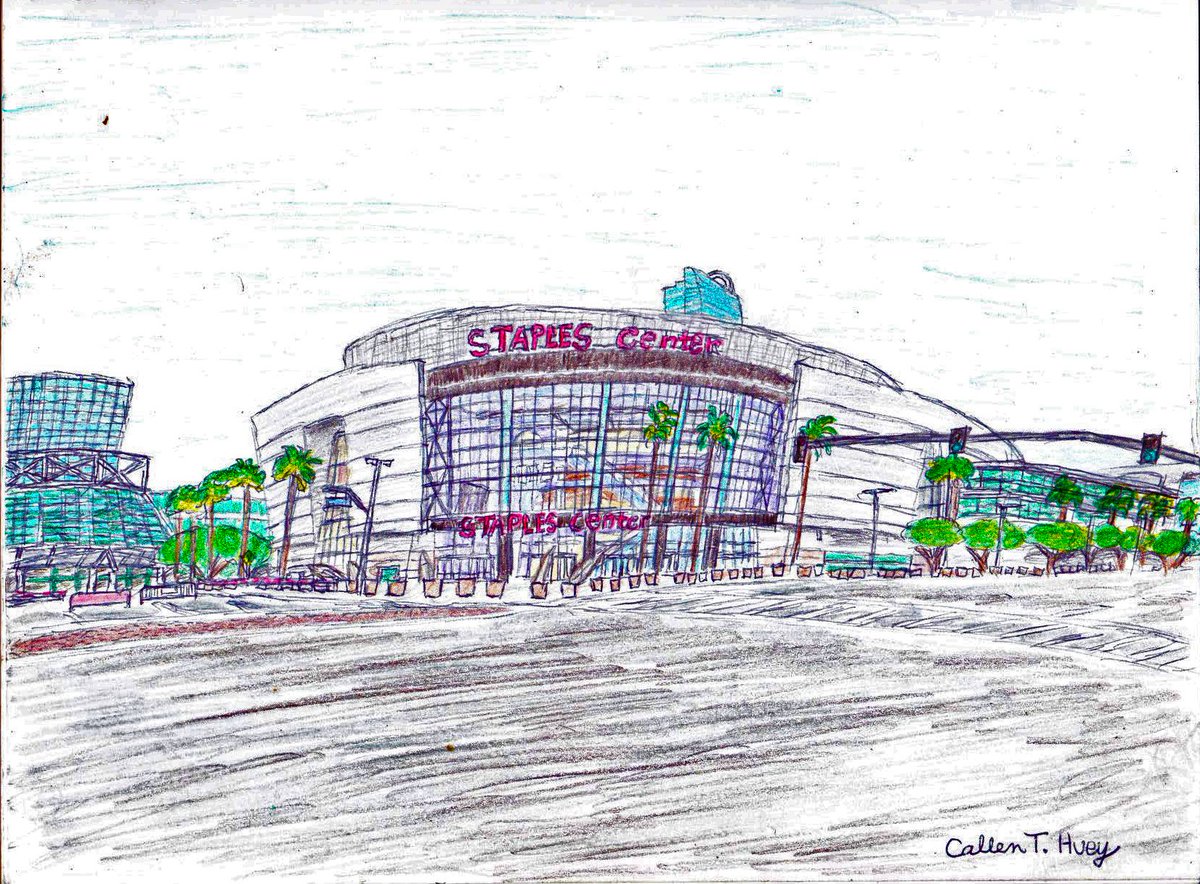 Hey, #LA sports fans!!!  Prints of my #sketch of @cryptocomarena as #StaplesCenter are available at my #Etsy shop.  HERE'S THE LINK: etsy.com/shop/callenspa… 

#LAKvsEDM #lakings #Lakers #LakeShow #laclippers #laclipperssquad @lakingsinsider @LAClippersFilm @LALakersSquad #NHL