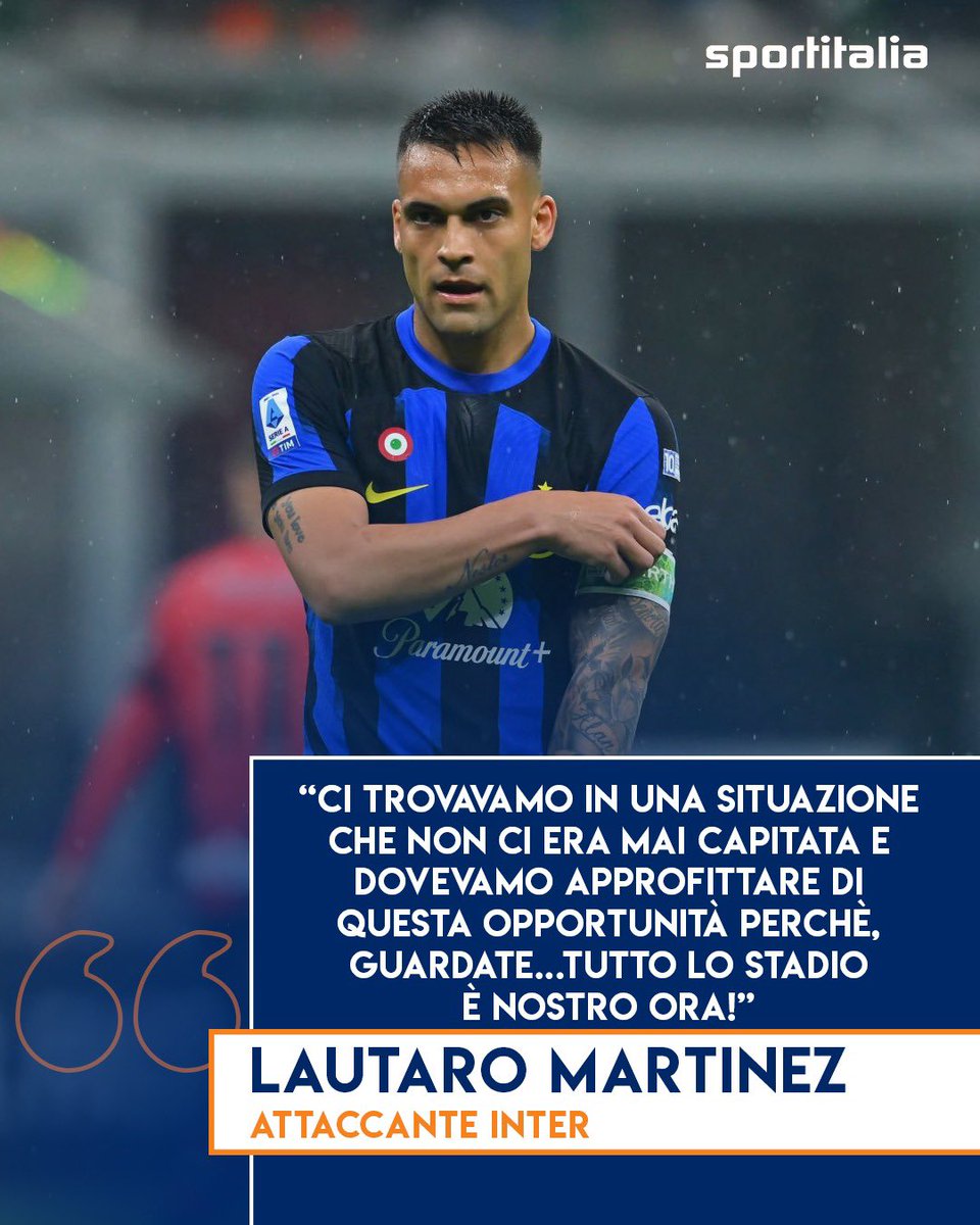 Lautaro #Martinez, capitano dell’Inter, ha commentato così nel post gara la vittoria del 20esimo scudetto ⚽️ #sportitalia #lautaro #seriea #scudetto